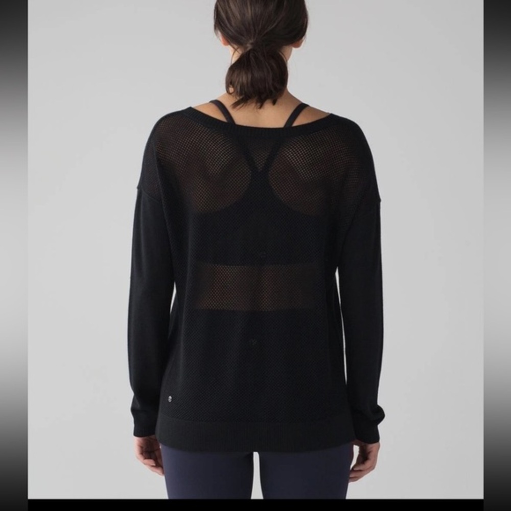 Lululemon Well Being Sweater Women’s Size Small‎ Black Boolux Cashmere Blend